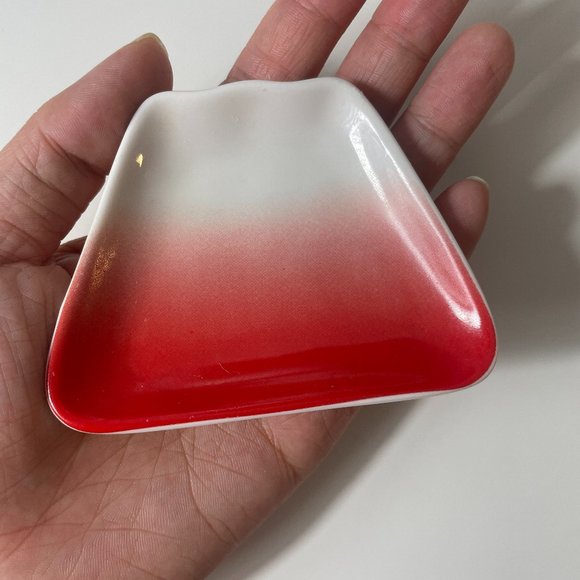 Fuji Red Small Dishes (2 available) Japan Mountain Kitchen - Picture 3 of 3